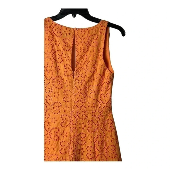1407. MINKPINK HUXTON MINI COTTON DRESS ORANGE IN COLOR SIZE MEDIUM EYELET LACE - Picture 9 of 11